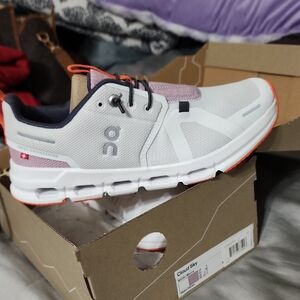 ON Kids Cloud Sky White and Pink Shoes